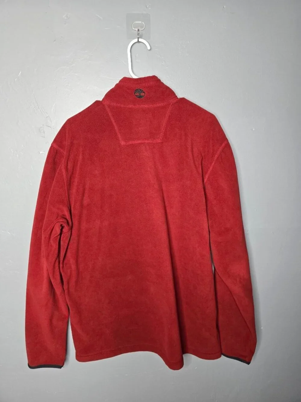 Timberland Red Fleece 1/2 Zip Pullover Jacket Large